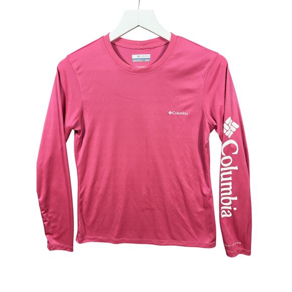 Columbia Other - Columbia Big Boys Fork Stream Long Sleeve T-shirt, Wild Geranium Pink, XS